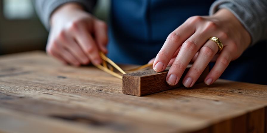 Dettaglio artigianale di falegnameria su misura